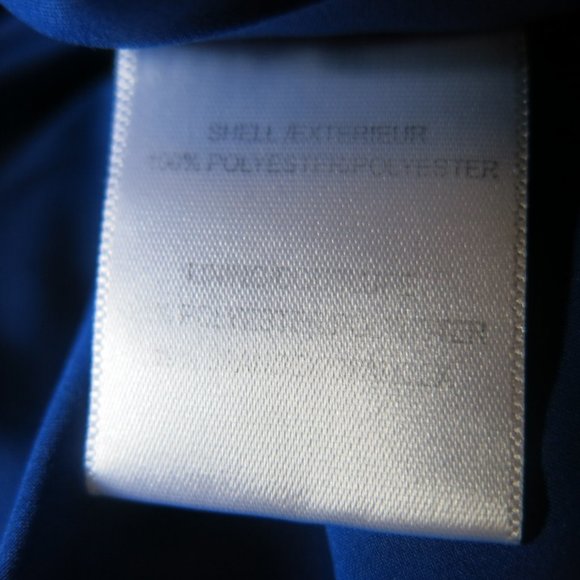 Badgley Mischka Belle Blue Full Zip Long Sleeve Hi Low Shift Dress - Size 4 - Picture 5 of 5